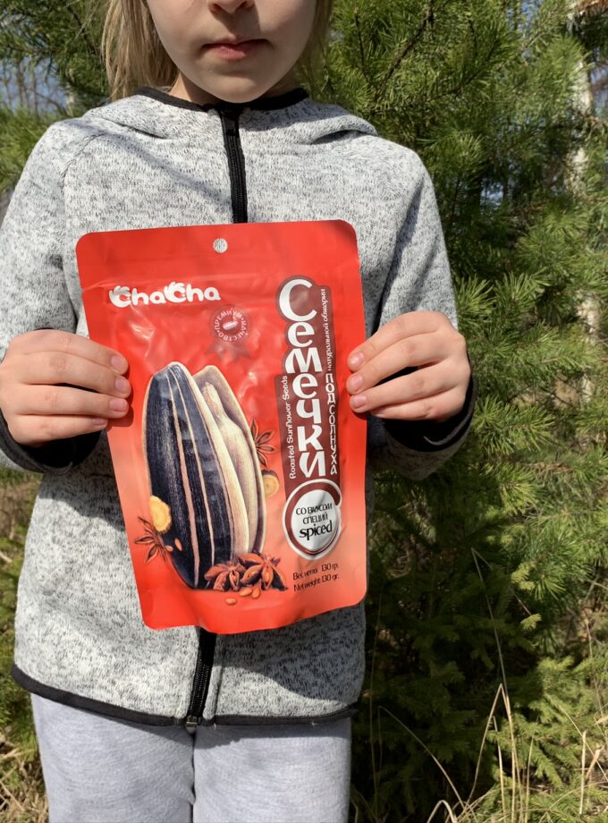 Жареные семечки подсолнечника ChaCha со сладкими специями, в вакуумной упаковке, 130 гр.